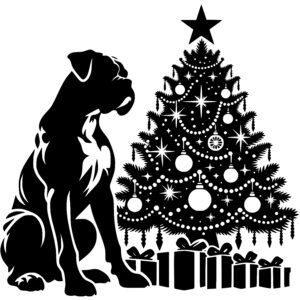 Boxer Dog Christmas