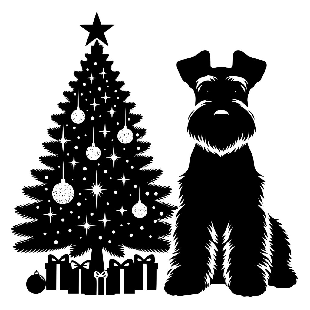 Schnauzer Christmas Surprise SVG File for Cricut, Silhouette, Laser ...