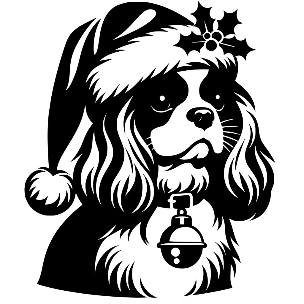 Santa Pup Jingles SVG File: Christmas Dog Collar for Cricut, Silhouette