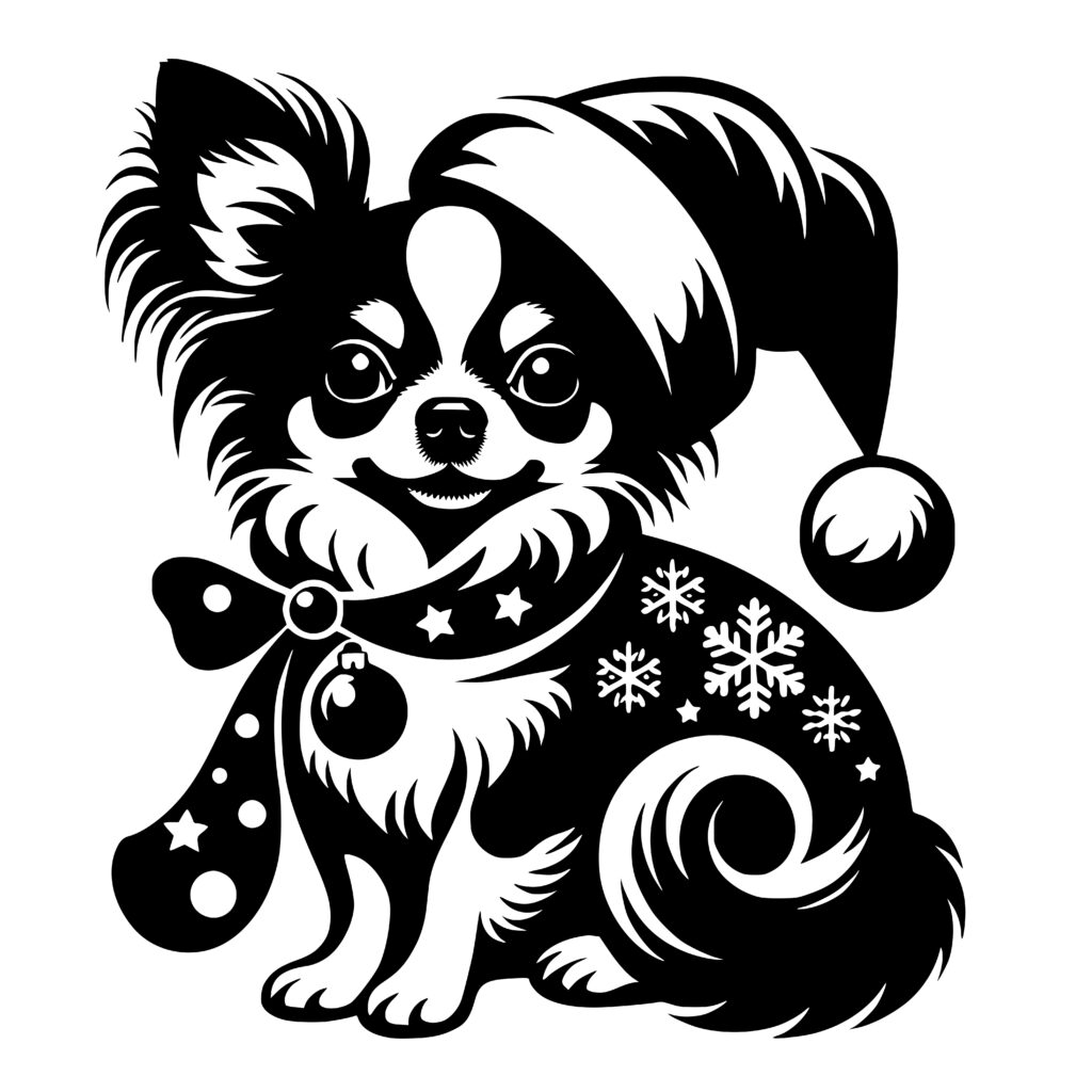 Santa Hat Chihuahua Svg File For Cricut, Silhouette, Laser