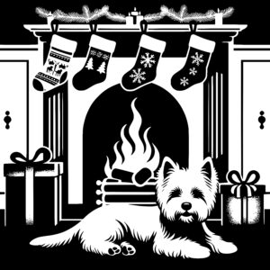 Fireside Christmas Terrier
