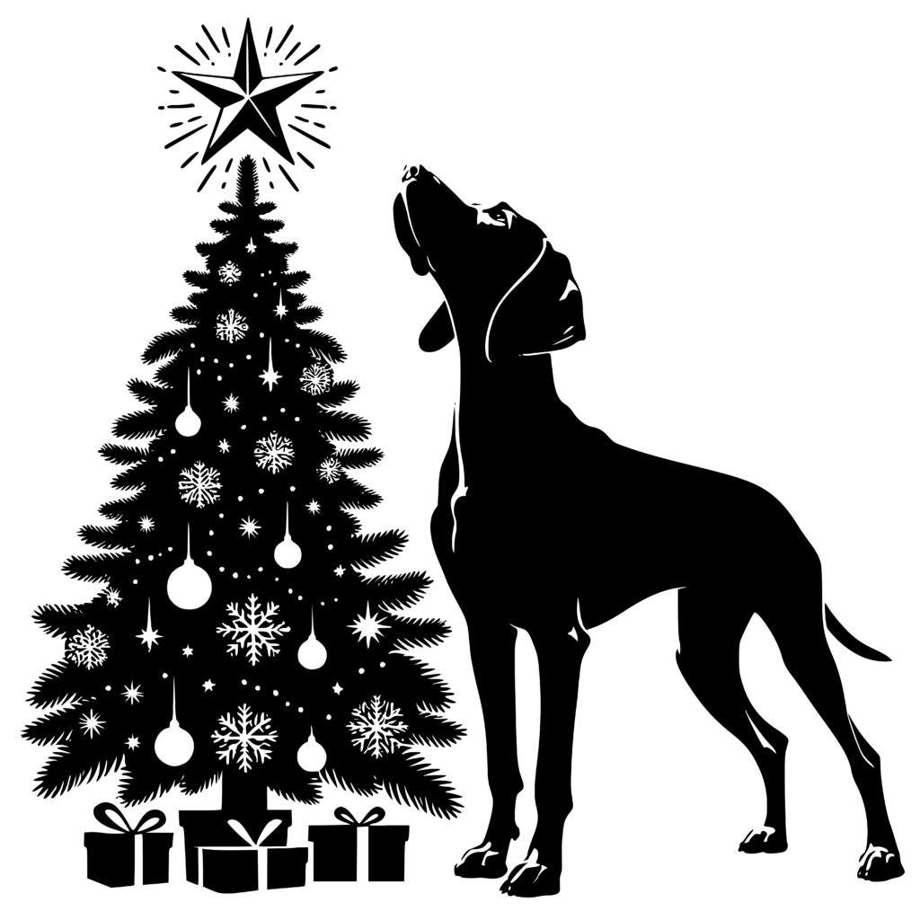 Christmas Star Vizsla SVG File for Cricut, Silhouette, and Laser Machines