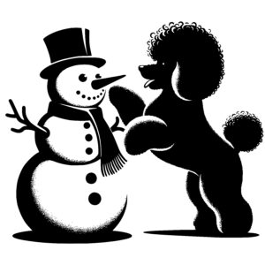 Poodle’s Snowman Friend
