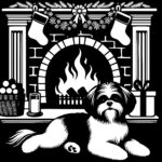 Fireplace Shih Tzu