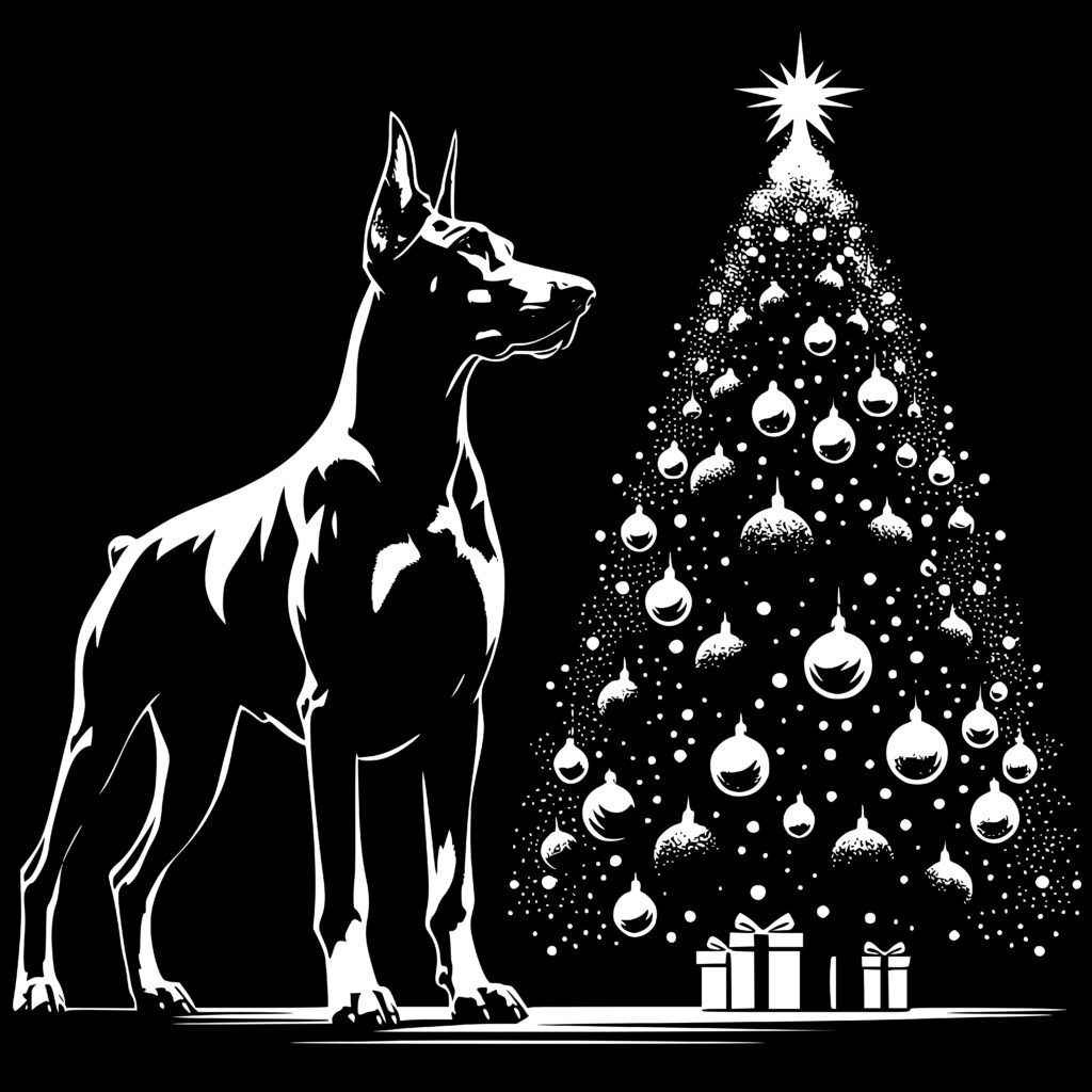 Christmas Dog SVG File for Cricut, Silhouette, Laser Machines