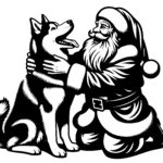 Santa Husky Hugs