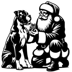 Santa’s Boxer Dog