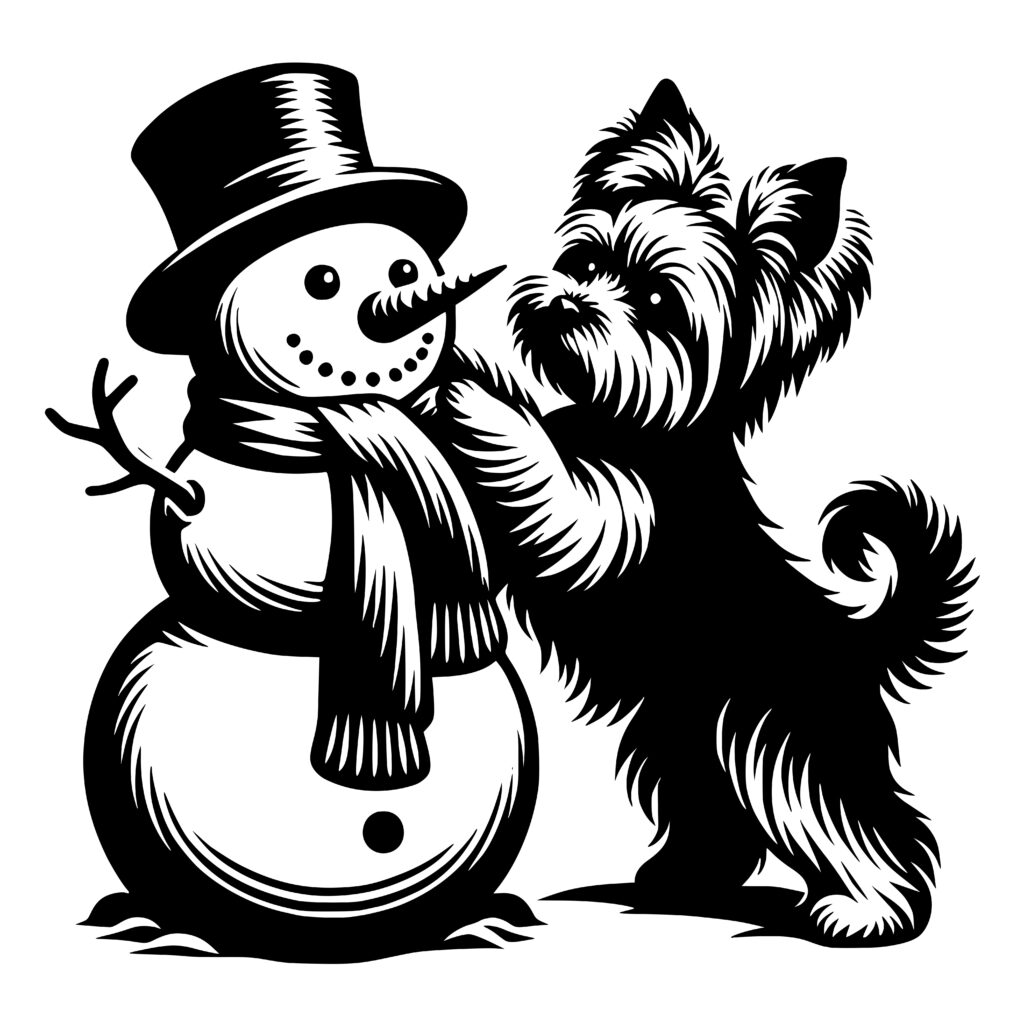 Christmas Dog SVG File for Cricut, Silhouette, Laser Machines