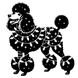 Christmas Light Poodle