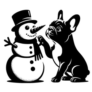 Snowman and Bulldog Fun