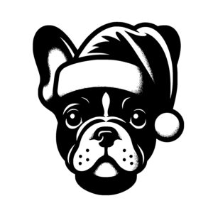 Santa Hat Bulldog