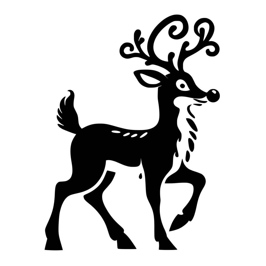 Instant Download SVG File: Strutting Reindeer for Cricut, Silhouette ...