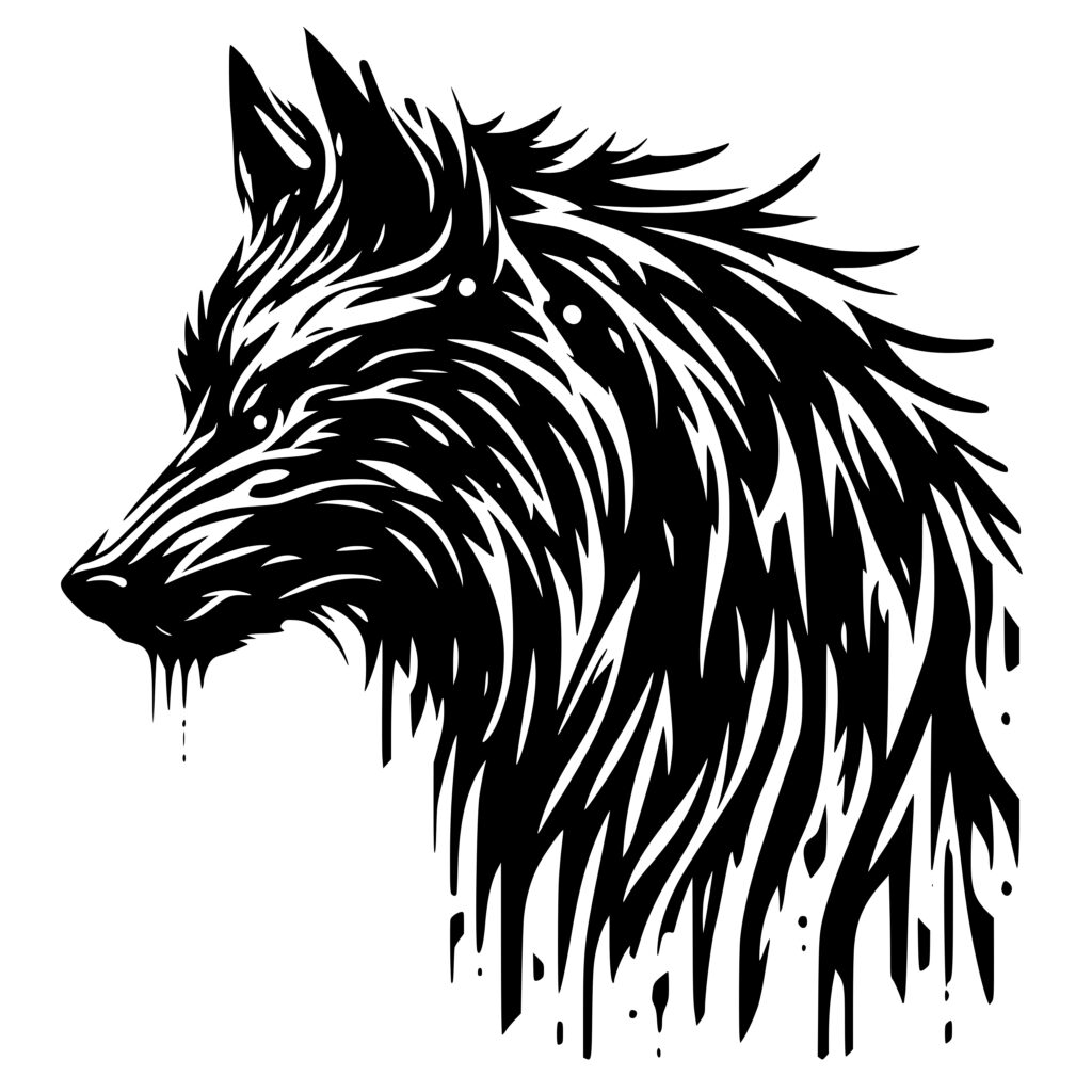 Wild Abstract Wolf SVG/PNG/DXF Image for Cricut, Silhouette, Laser Machines