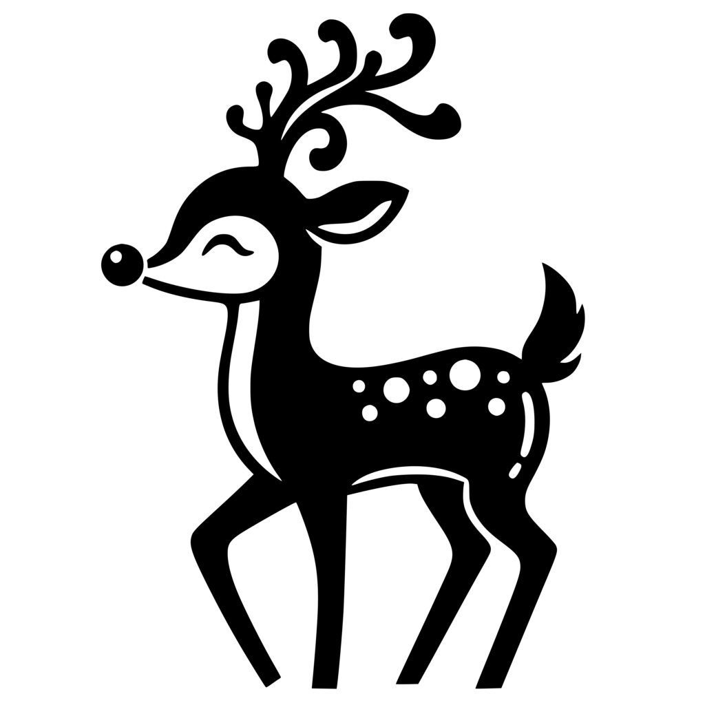 Glowing Reindeer Image for Cricut, Silhouette, and Laser Machines