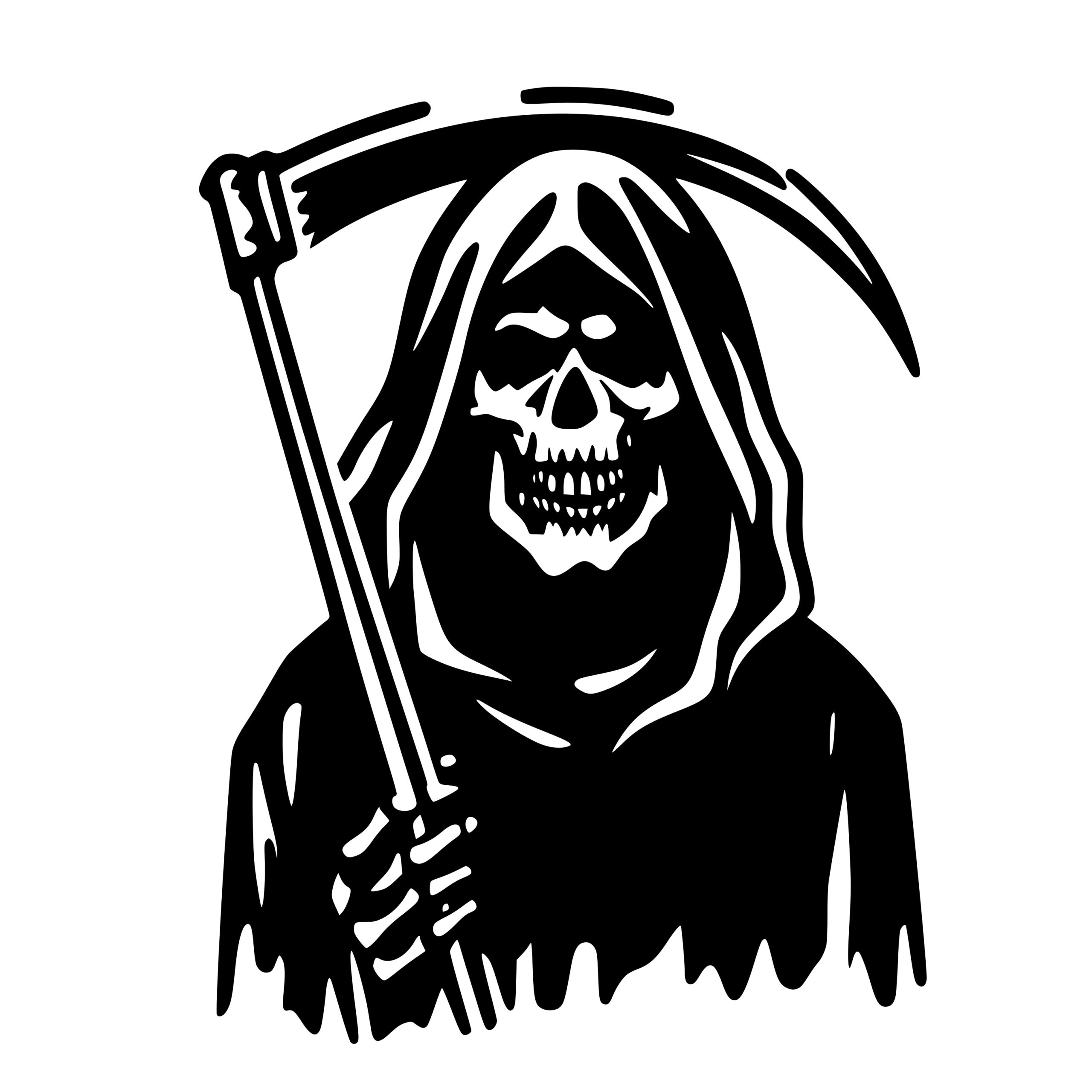 Mysterious Grim Reaper SVG File for Cricut, Silhouette, and Laser Machines