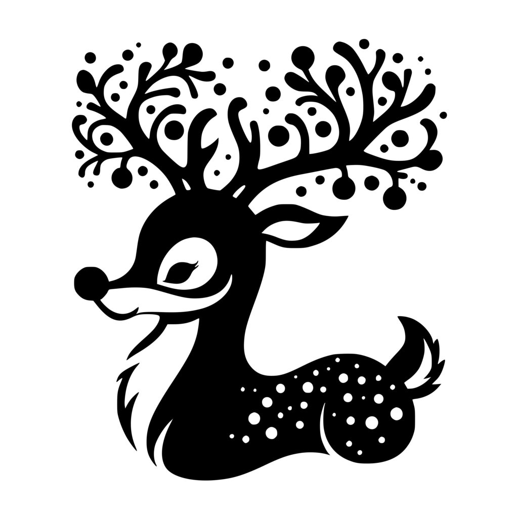 Magical Reindeer SVG File for Cricut, Silhouette, and Laser Machines