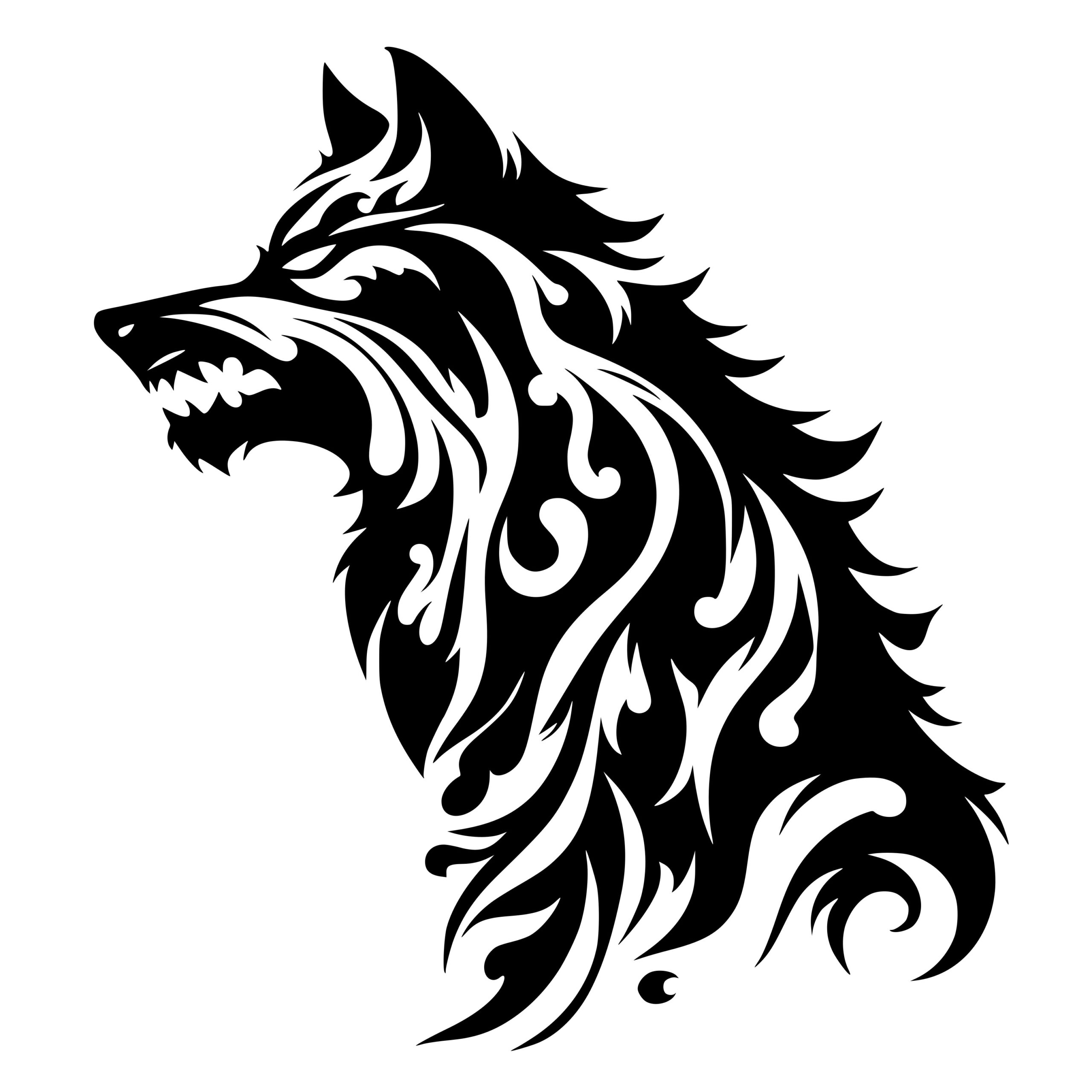 Instant Download Wolf Prowl Abstract Image SVG PNG DXF | Cricut ...
