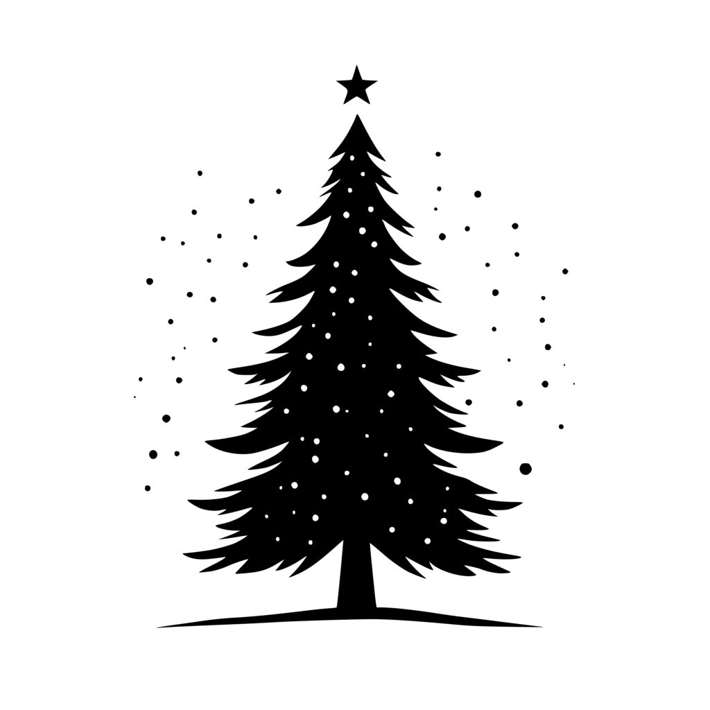 Snowy Christmas Tree SVG/PNG/DXF File for Cricut, Silhouette, and Laser