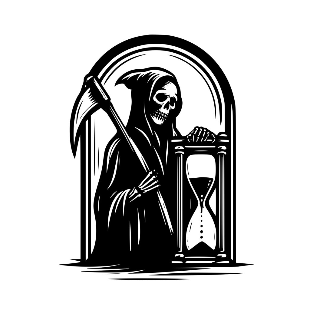 Grim Reaper Hourglass Svg File For Cricut Silhouette Laser Machines 1329