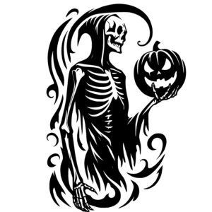 Abstract Halloween Skeleton