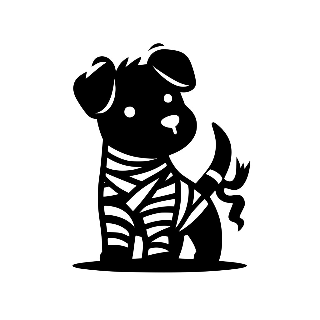 Canine Mummy SVG File for Cricut, Silhouette, Laser Machines