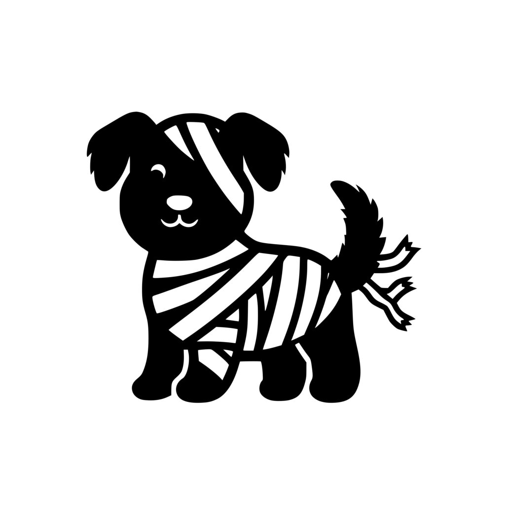 Mummy Pooch SVG File Instant Download For Cricut Silhouette Laser