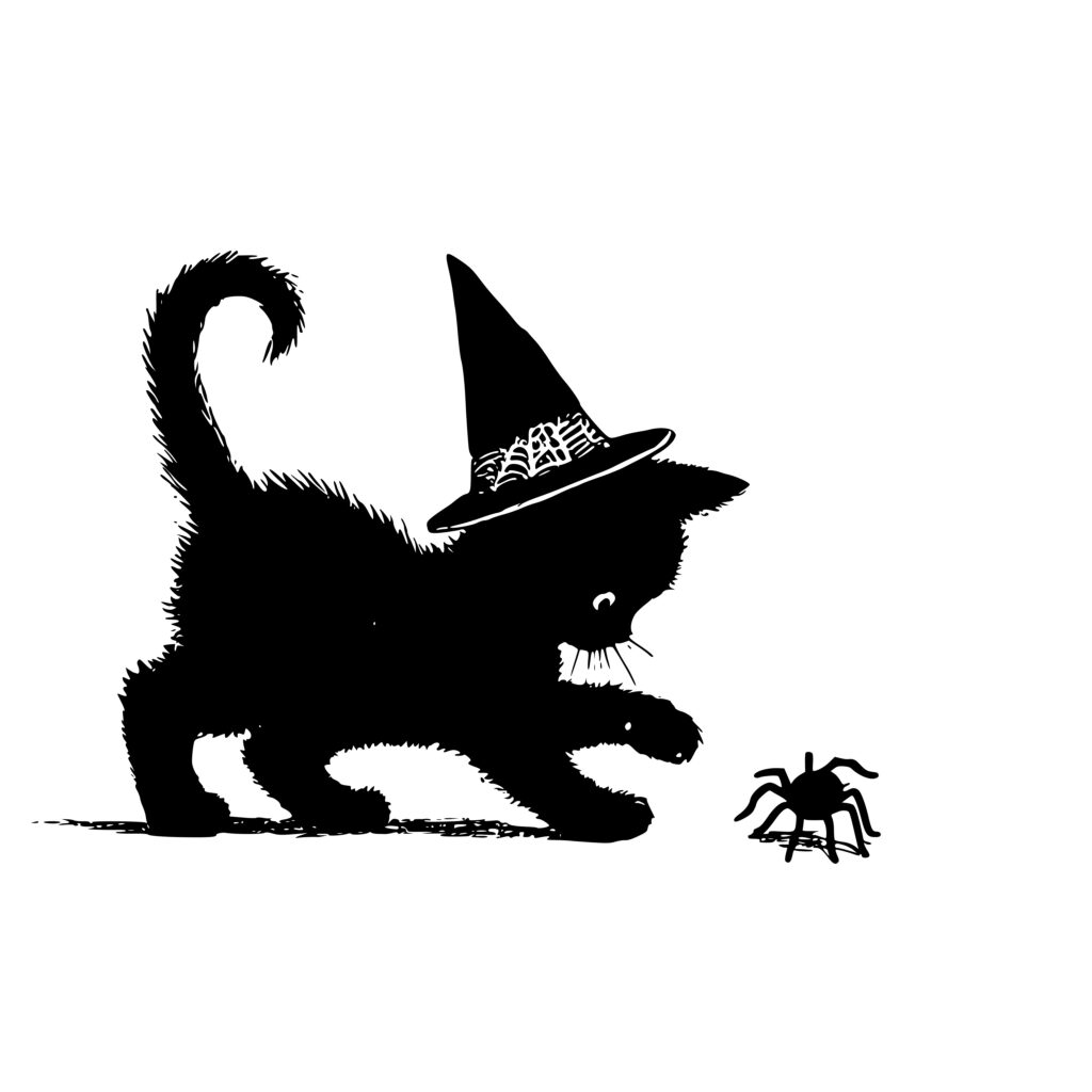 Cat s Spider Play Instant Download Image For Cricut Silhouette And cat-s-spider-play-instant-download-image-for-cricut-silhouette-and