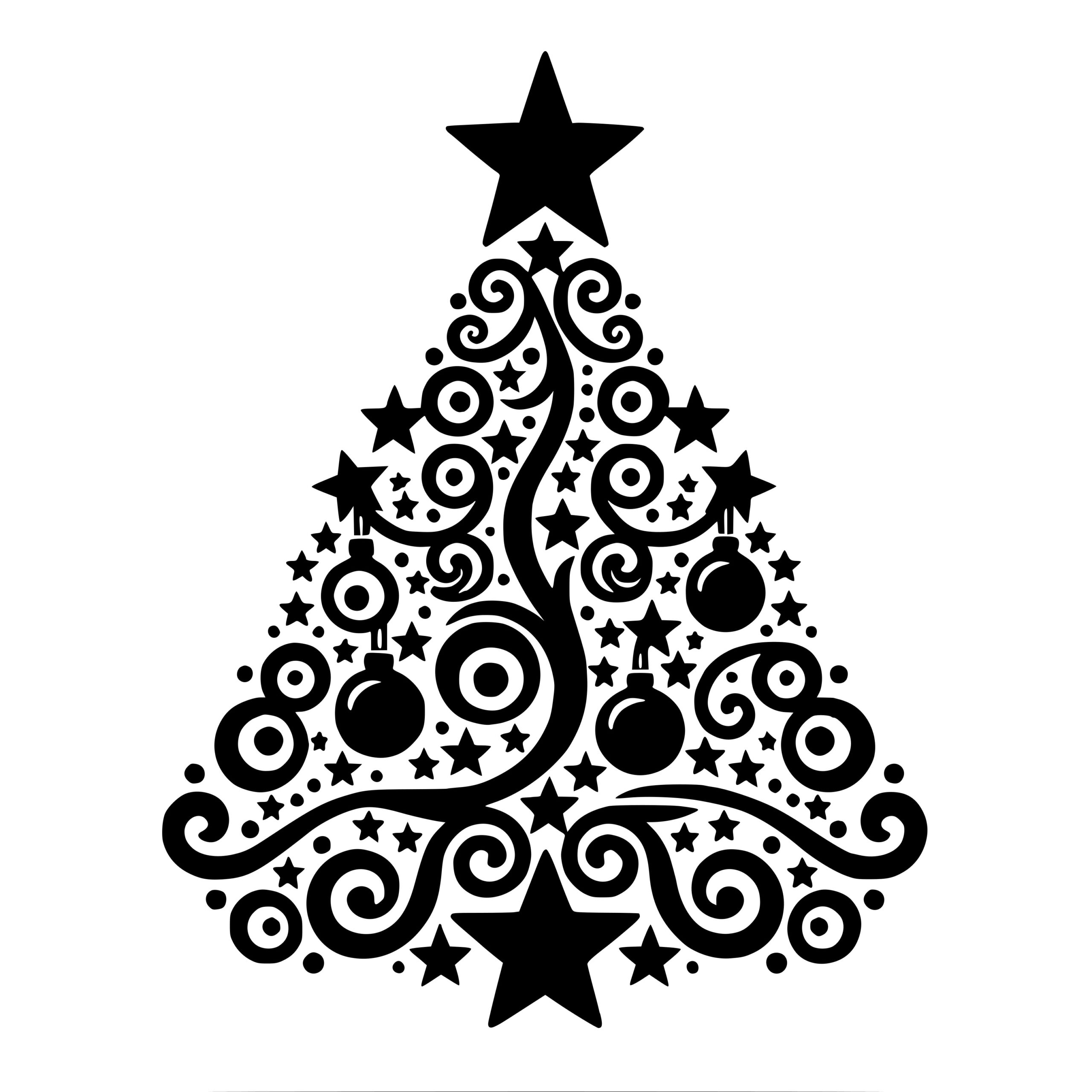 Starlit Christmas Tree SVG File: Instant Download for Cricut ...