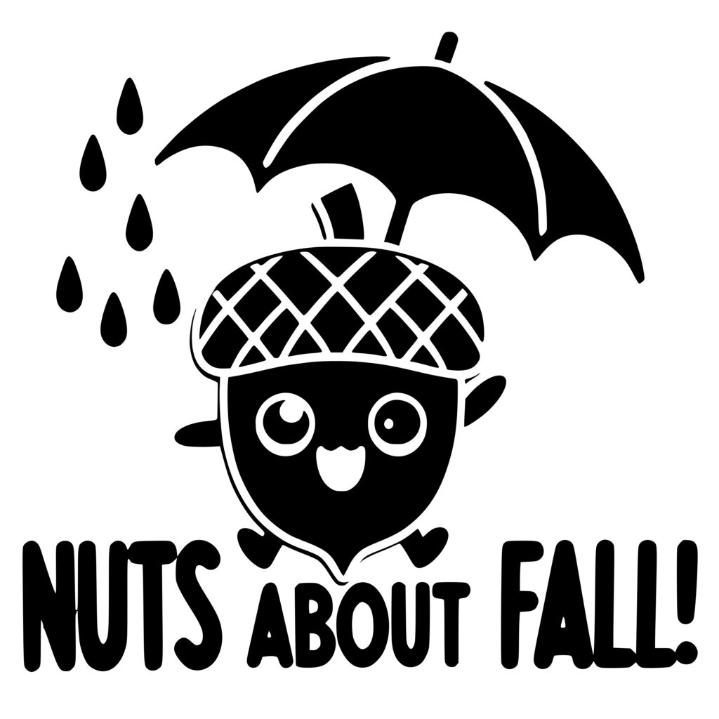 Acorn's Rainy Day Svg Image For Cricut, Silhouette, And Laser Machines