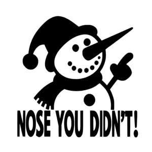 Nose-pointing Snowman
