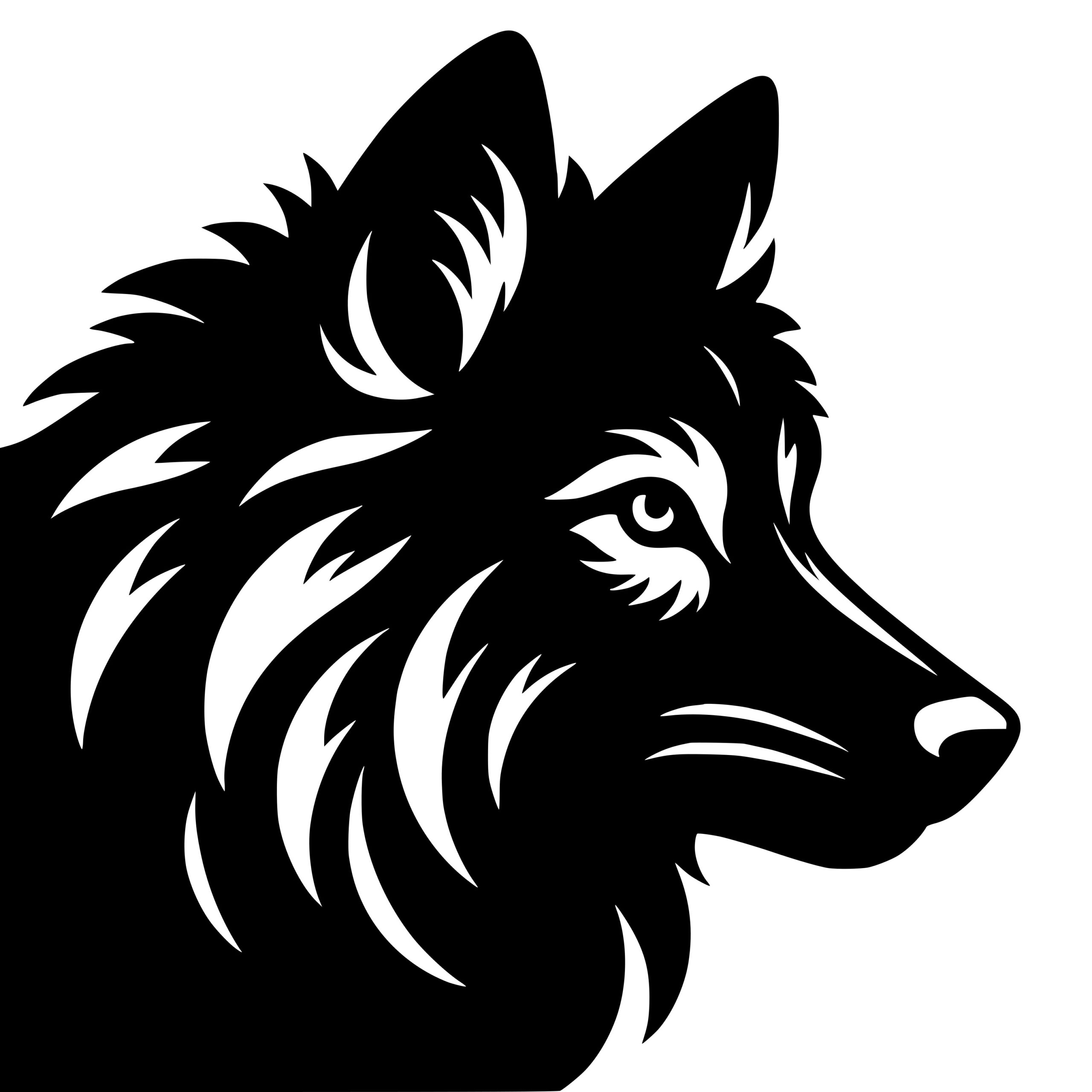 Intense Stare Wolf SVG, PNG, DXF Image for Cricut, Silhouette, Laser ...