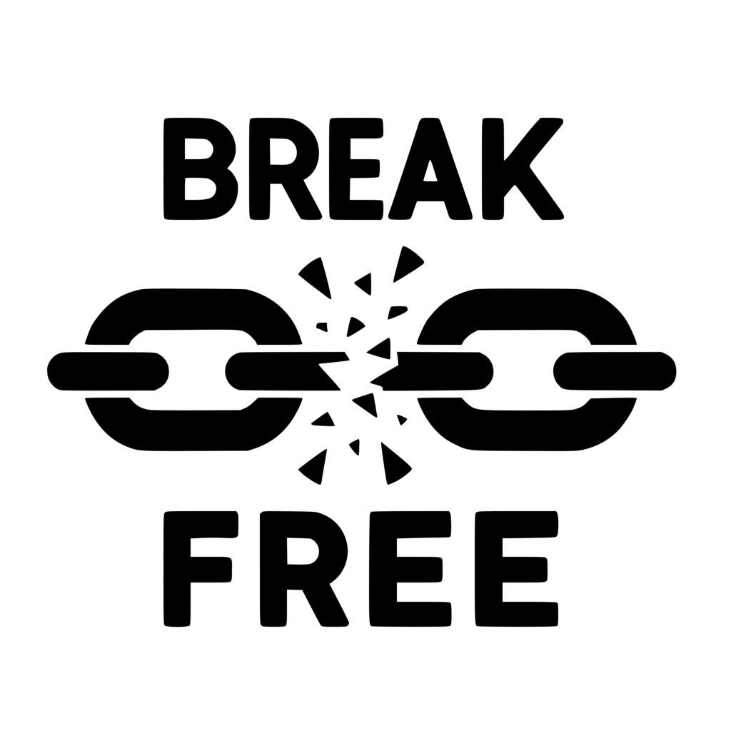 Freedom Chain SVG File: Instant Download for Cricut, Silhouette, Laser