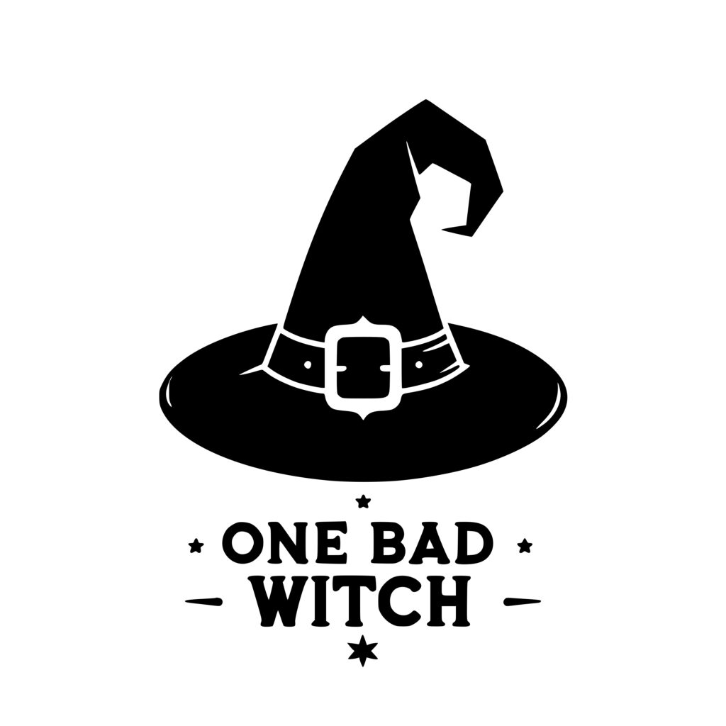 One Bad Witch SVG File for Instant Download - Perfect for Cricut