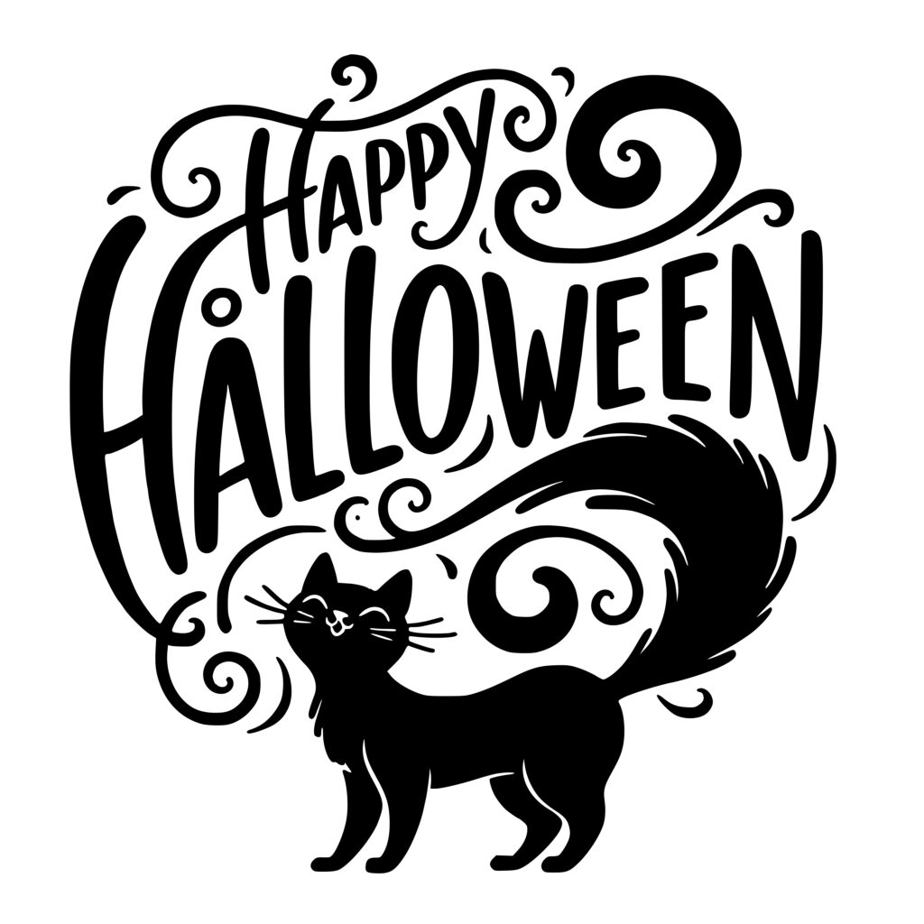 Happy Halloween Cat SVG file for Cricut, Silhouette, Laser Machines