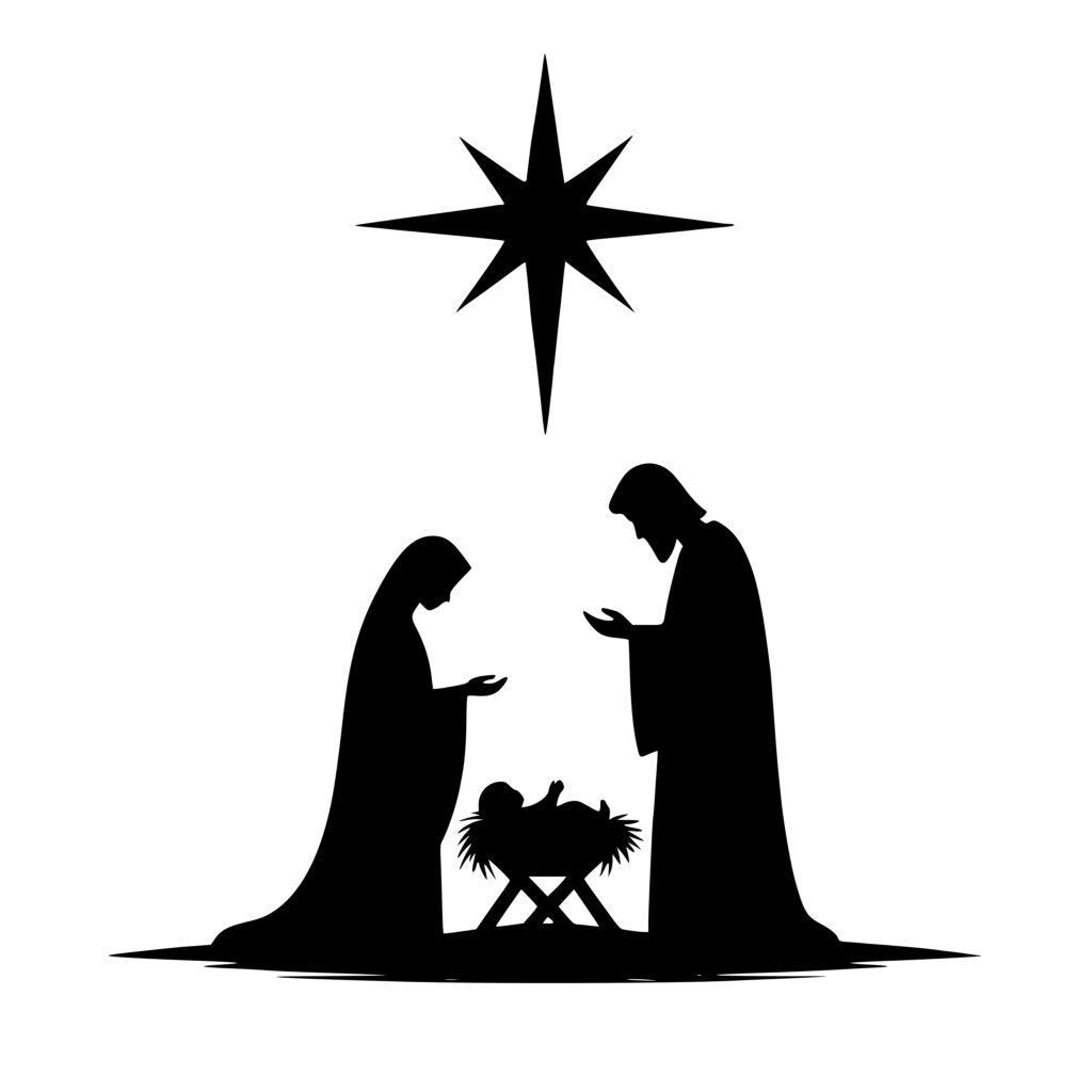 Simplistic Nativity SVG File for Cricut, Silhouette, and Laser Machines