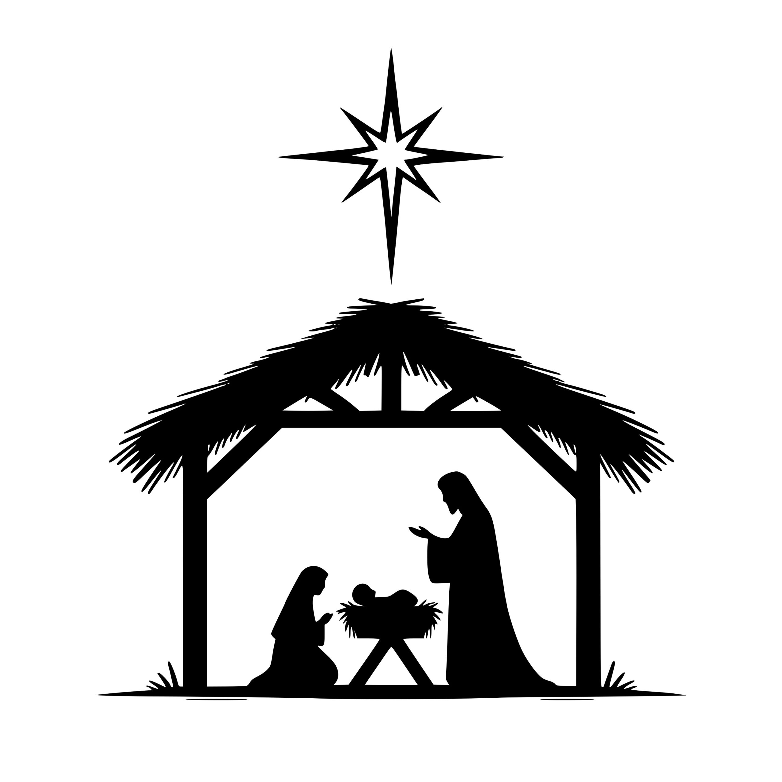 Download Starry Manger Scene SVG File for Cricut, Silhouette, Laser