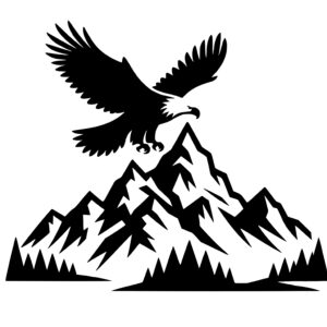 Eagle Over Snowcaps