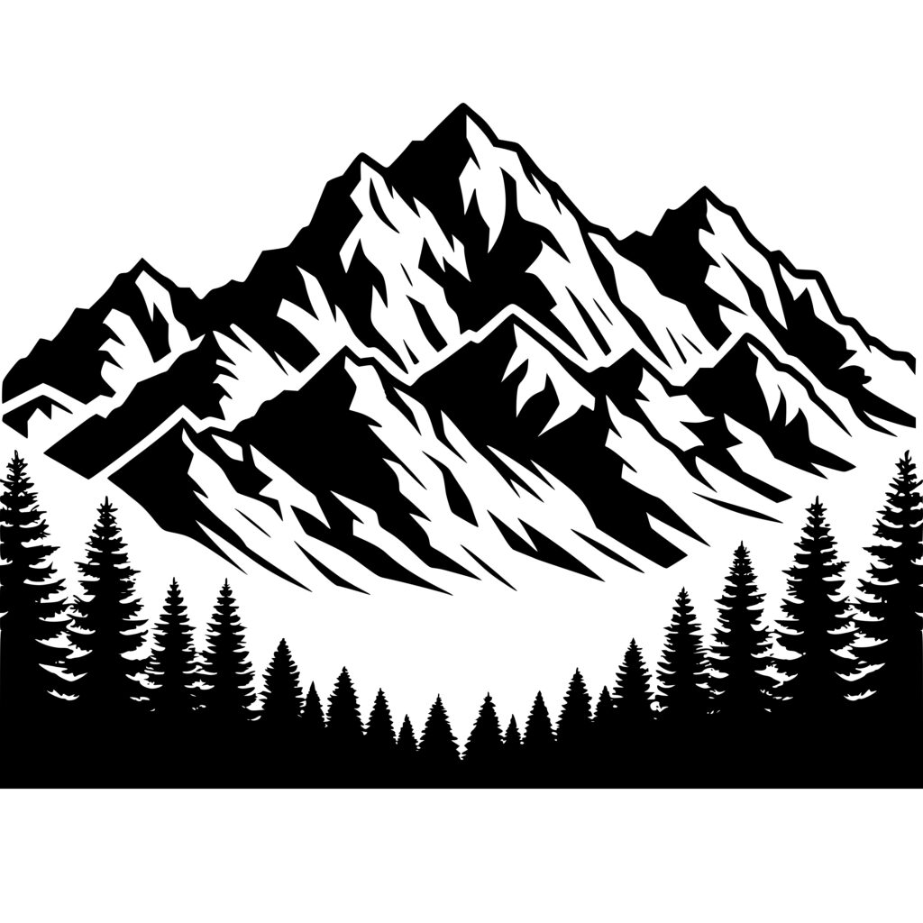 Grand Mountains SVG File for Cricut, Silhouette, Laser Machines