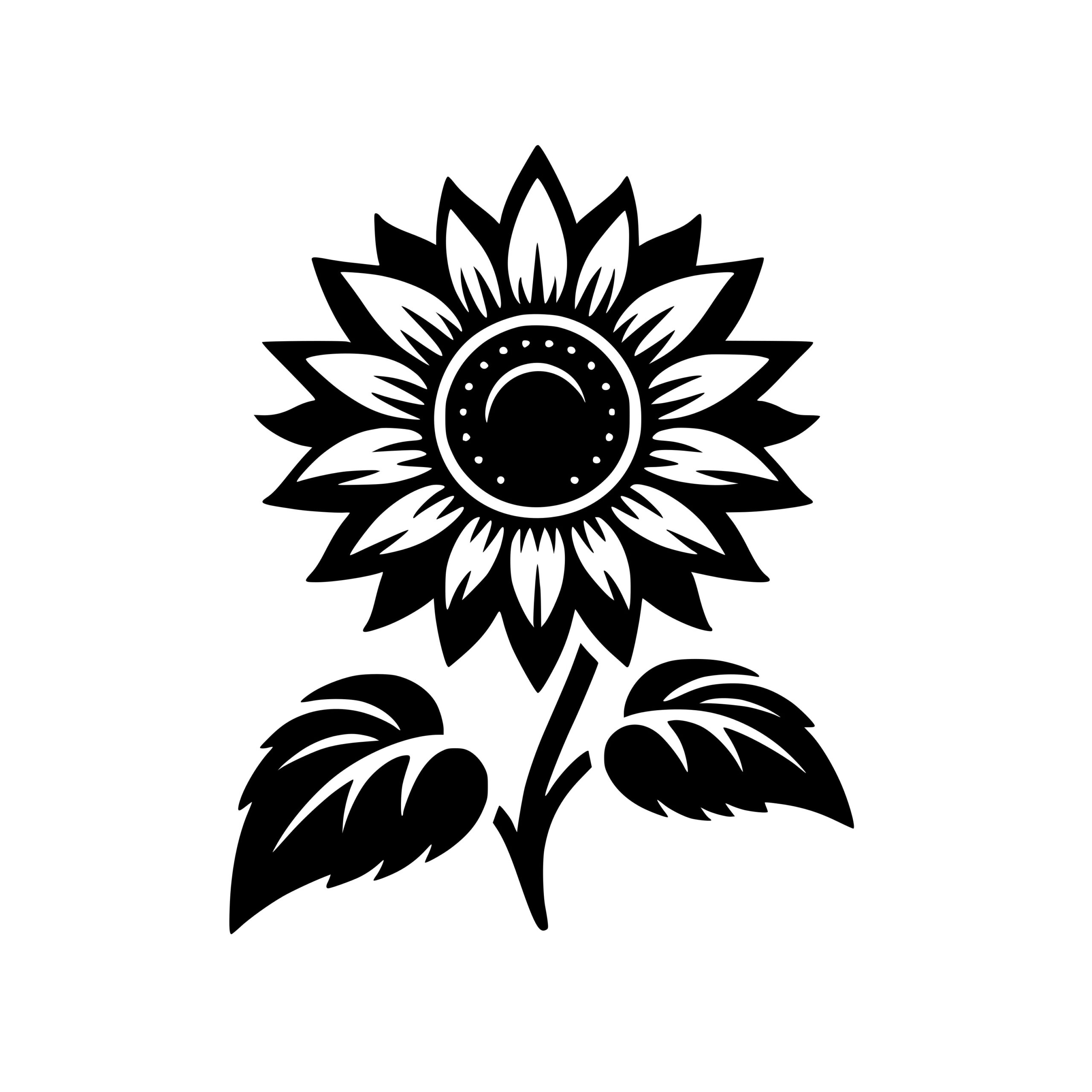 Sunflower Radiance: SVG, PNG, DXF Files for Cricut, Silhouette, Laser ...
