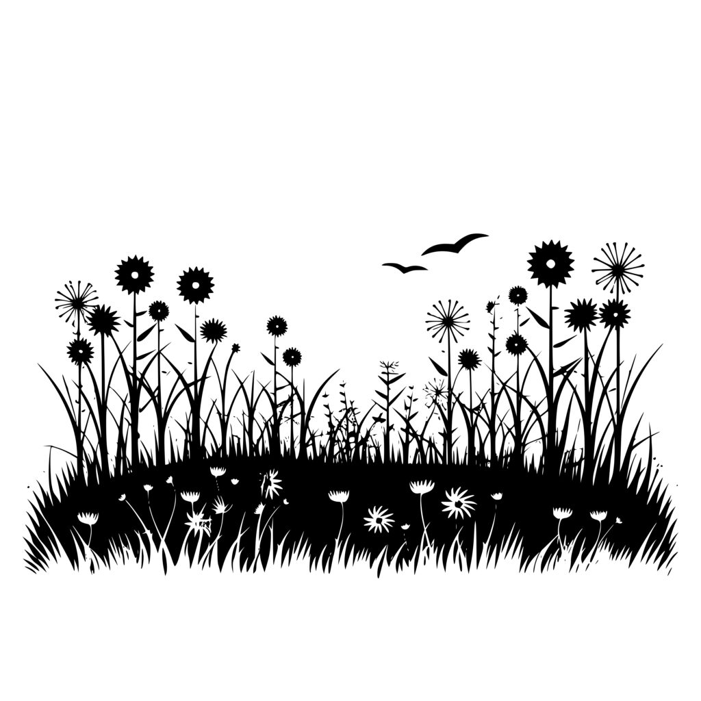 Instant Download Flower Meadow SVG, PNG, DXF Files for Cricut ...