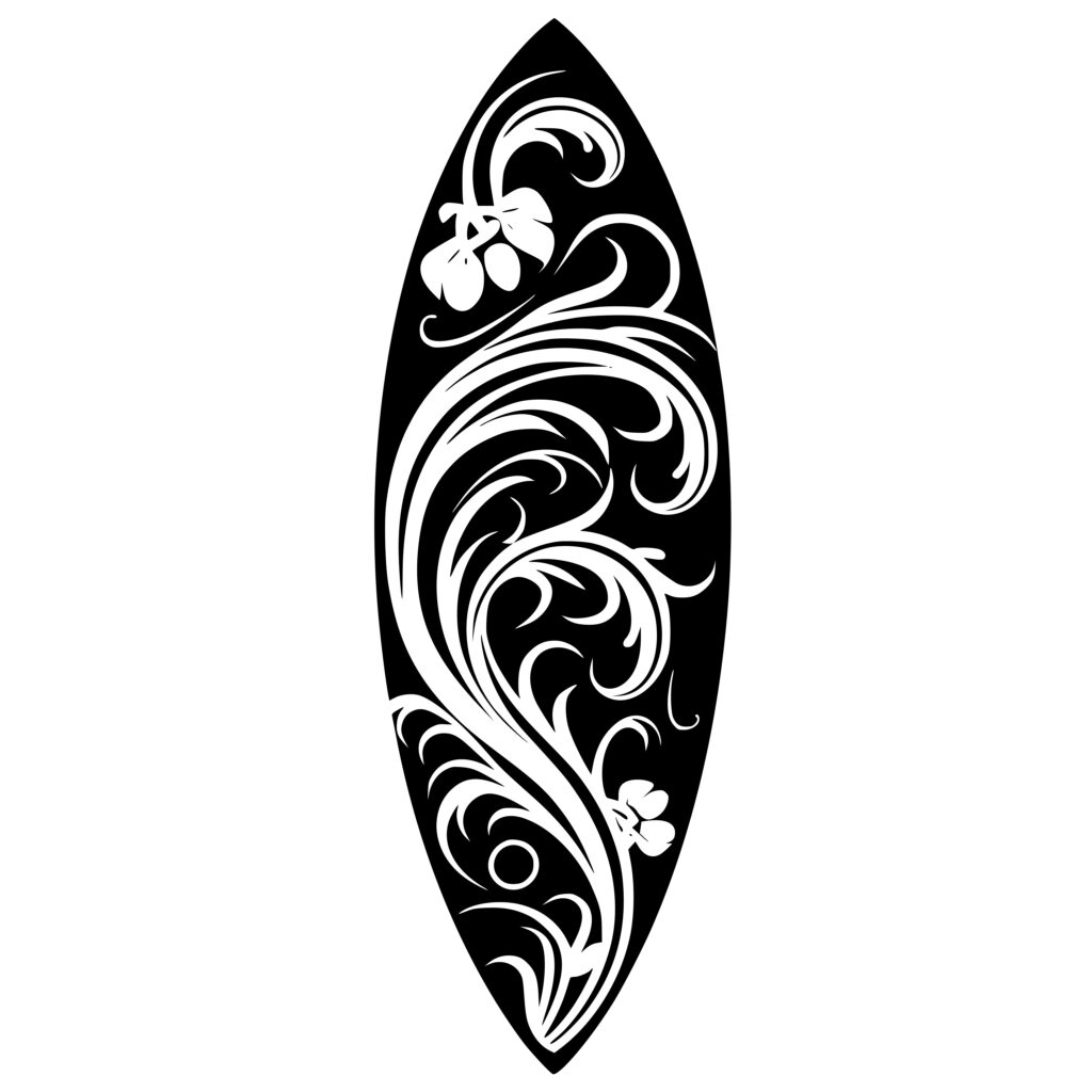 Floral Surfboard SVG Image - Instant Download for Cricut, Silhouette ...