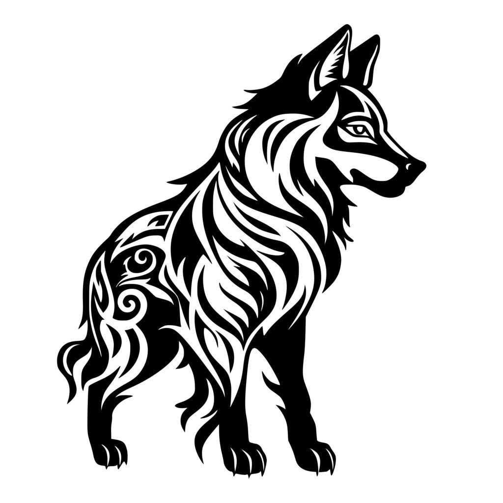 Tribal Wolf SVG File Instant Download For Cricut Silhouette Laser   16201 1024x1024 