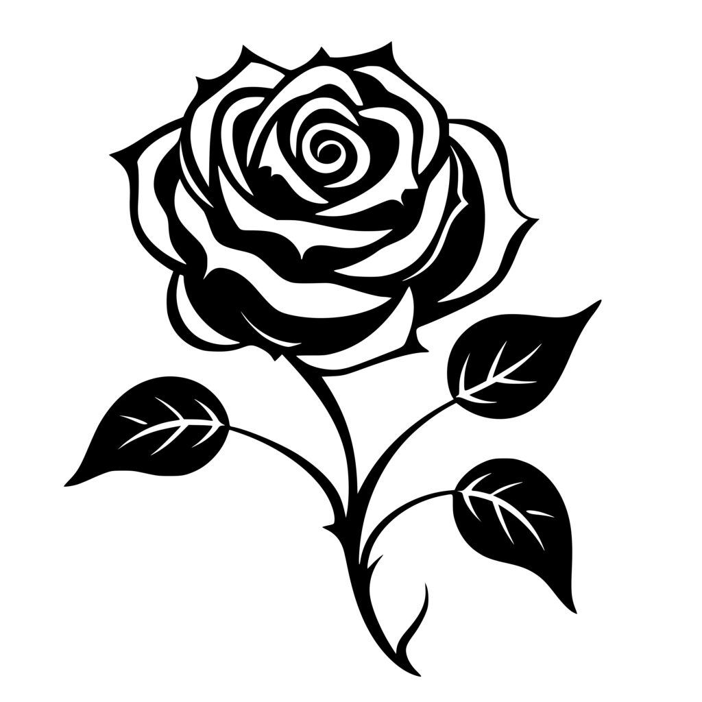 Instant Download Romantic Rose SVG for Cricut, Silhouette, Laser Machines