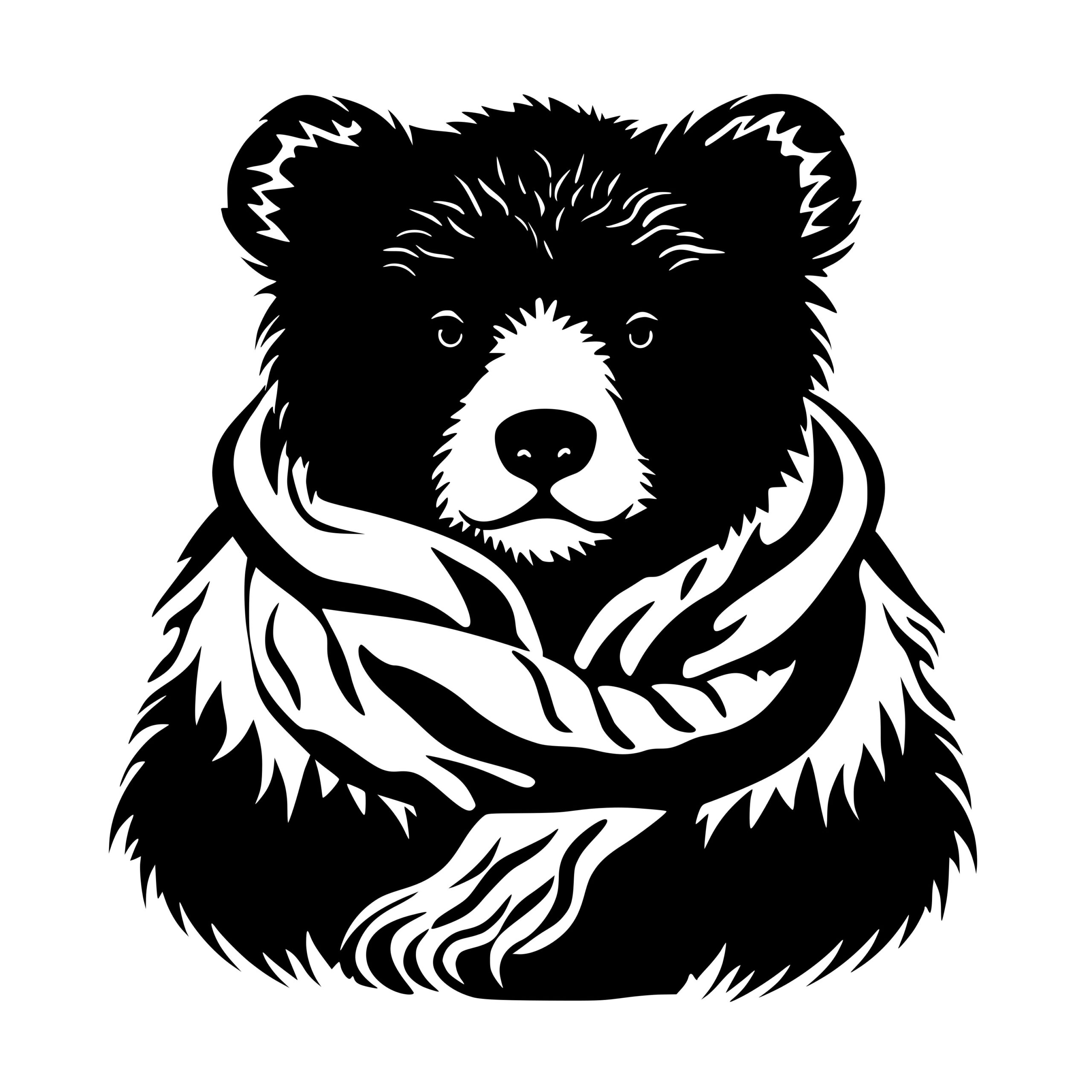 Cozy Bear: SVG Image for Cricut, Silhouette, Laser Machines