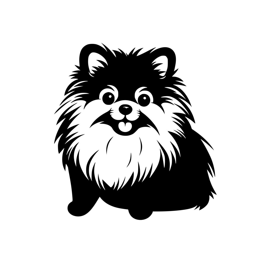 Playful Pomeranian SVG File for Cricut, Silhouette, Laser Machines