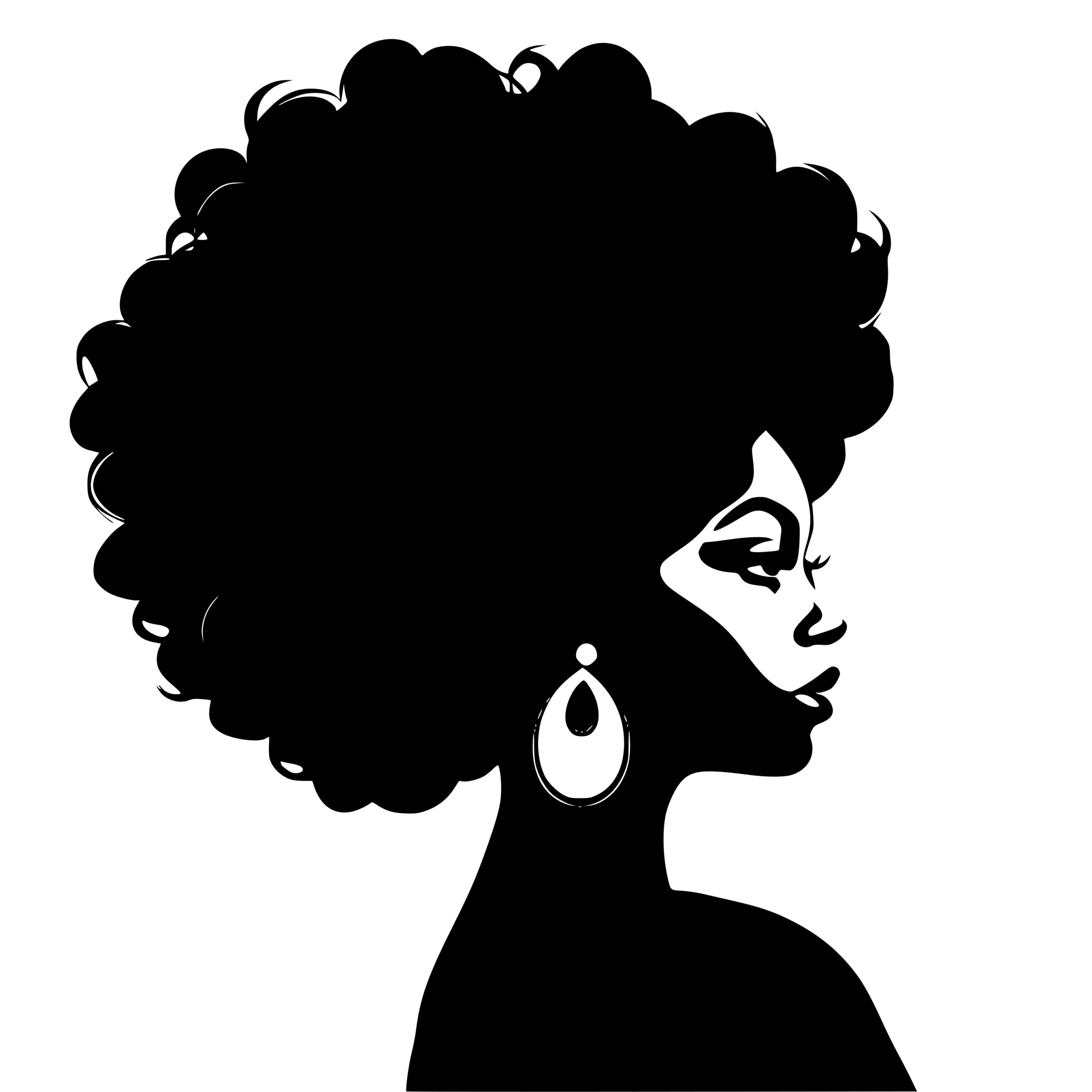 Afro Goddess SVG File for Cricut, Silhouette, Laser Machines