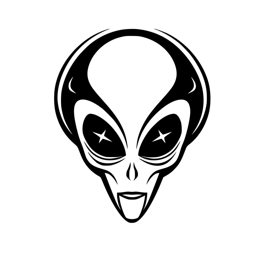 Instant Download Alien Star Eyes SVG, PNG, DXF Files for Cricut, Silhouette