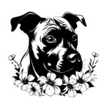 Floral Staffordshire Terrier