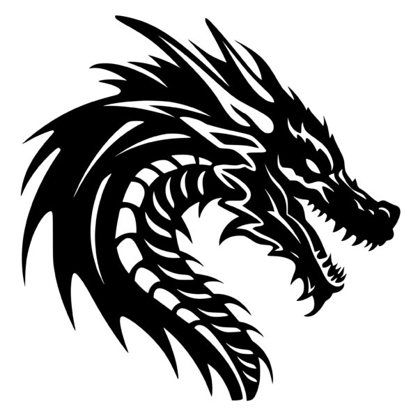 Curving Dragon SVG File for Cricut, Silhouette, and Laser Machines