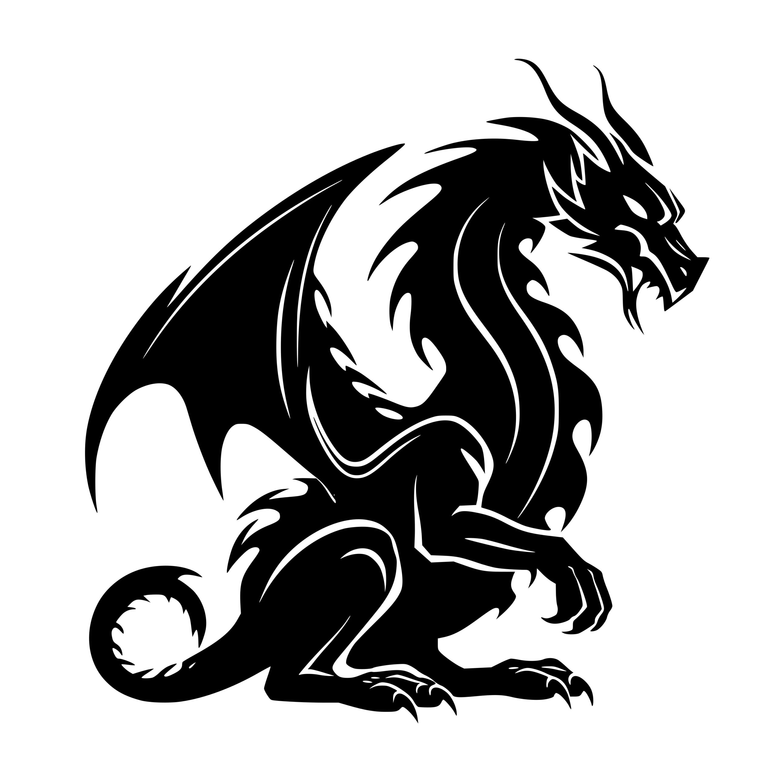 Fantasy Dragon SVG File: Instant Download for Cricut, Silhouette, Laser ...